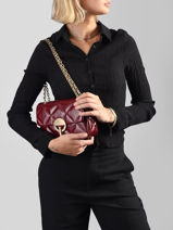 Cross Body Tas M Moon Leder Vanessa bruno Rood moon 84V40533-vue-porte