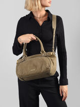 Handtas Lune Nubuckleer Vanessa bruno Groen lune 3V40920-vue-porte