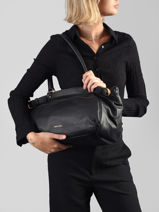 Grand Sac Lune En Cuir Vanessa bruno Noir lune 11V40921-vue-porte