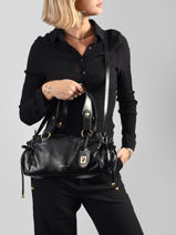 Sac Port� �paule Studio Cuir Gerard darel Noir studio DESA6417-vue-porte