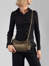 Cross Body Tas Studio Leder Gerard darel Beige studio DES07400-vue-porte