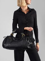 Schoudertas Bubble Leder Gerard darel Zwart bubble DES01428-vue-porte