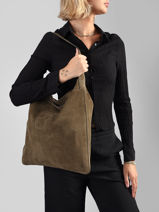 Schoudertas Folk Lady Leder Gerard darel Beige folk lady DES72407-vue-porte