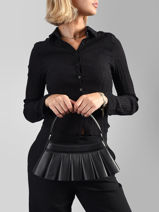 Sac Port� �paule Lenglen Cuir Lacoste Noir lenglen NU5465DP-vue-porte