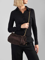 Cross Body Tas Studio Leder Gerard darel Bruin studio DES07477-vue-porte