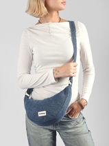 Cross Body Tas Denim Katoen Hindbag Blauw denim DE-vue-porte