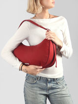 Schoudertas Bianca Katoen Hindbag Rood best seller BIANCA-vue-porte