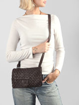 Cross Body Tas Heritage Leder Biba Bruin heritage KA27-vue-porte
