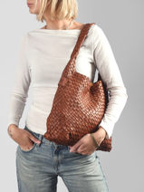 Schoudertas Heritage Leder Biba Bruin heritage KIL1L-vue-porte