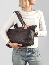 Cross Body Tas Heritage Leder Biba Bruin heritage AKA2L-vue-porte