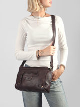 Cross Body Tas Heritage Leder Biba Bruin heritage AKA3L-vue-porte