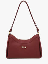 Sac Port� �paule Maia Cuir Nathan baume Rouge nymphea 6