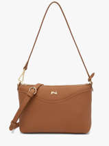 Sac Bandouli�re Ingrid Cuir Nathan baume Marron riviera 1