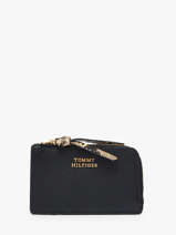 Portefeuille Leder Tommy hilfiger Zwart th leather AW18937