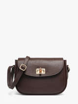 Cross Body Tas Caviar Leder Milano Bruin caviar CA26068
