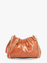 Cross Body Tas Shiny Sauvage Leder Milano Bruin shiny sauvage SS26062