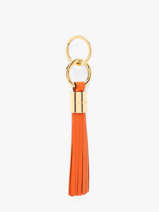 Porte-clefs Premier Flirt Cuir Lancel Orange charms A12922