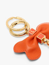 Porte-clefs Libellule Cuir Et M�tal Lancel Orange charms A13868-vue-porte
