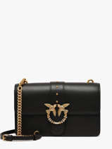 Sac Bandouli�re Love Bag Icon Cuir Pinko Noir love bag icon 7070A0F1