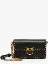 Cross Body Tas Love Bag Icon Leder Pinko Zwart love bag icon 7345A2JG