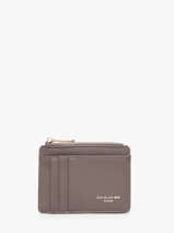 Portefeuille David jones Gris saffiano 3