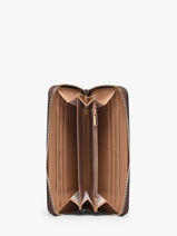 Portefeuille David jones Marron saffiano P160510B-vue-porte