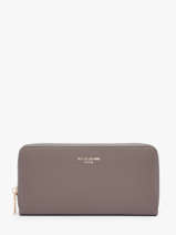 Portefeuille David jones Gris saffiano P160510B
