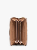 Portefeuille David jones Beige saffiano P160510B-vue-porte