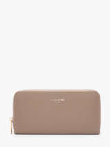 Portefeuille David jones Beige saffiano P160510B