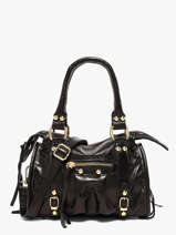 Sac Port� Main Shiny Sauvage Cuir Milano Noir shiny sauvage SS24093