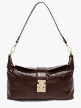 Sac Port� �paule Shiny Sauvage Cuir Milano Marron shiny sauvage SS26064
