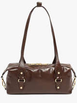 Sac Port� �paule Shiny Sauvage Cuir Milano Marron shiny sauvage SS26065