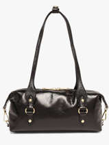 Schoudertas Shiny Sauvage Leder Milano Zwart shiny sauvage SS26065