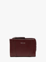Portefeuille Leder Vintage Nat et nin Rood vintage ROZA