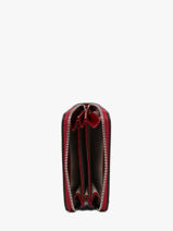 Portemonnee Leder Nat et nin Rood vintage PIA-vue-porte