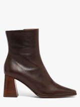 Enkellaarsjes Met Hak Uit Leder Angel alarcon Bruin women 492A