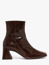 Enkellaarsjes Met Hak Uit Leder Angel alarcon Bruin women 507N