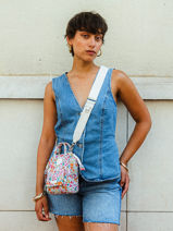 Sac Bandouli�re 1 Compartiment Cabaia Multicolore liberty LIB-vue-porte