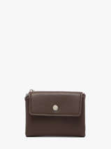 Porte-monnaie Porte-cartes Grained Flora & co Marron grained F5019
