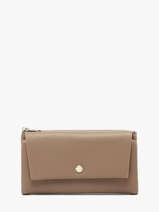 Portefeuille Porte-monnaie Grained Flora & co Marron grained F5039