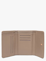 Portefeuille David jones Beige saffiano 2-vue-porte