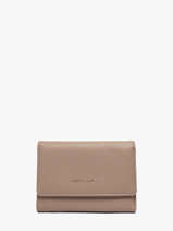 Portefeuille David jones Beige saffiano 2