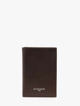 Porte-cartes Cuir Le tanneur Marron lucien huile THHU3510