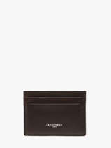 Porte-cartes Cuir Le tanneur Marron lucien huile THHU3500