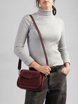 Sac Bandouli�re Velvet Caviar Cuir Milano Rouge velvet caviar VC25067-vue-porte