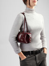 Sac Port� �paule Shiny Sauvage Cuir Milano Rouge shiny sauvage SS26065-vue-porte
