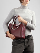 Sac Port� Main Grained Gallantry Violet grained 1-vue-porte