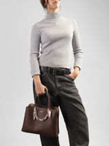 Sac Port� Main Grained Gallantry Marron grained 1-vue-porte