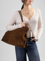 Sac Port� �paule A4 Vintage Nat et nin Marron vintage PABLO-vue-porte