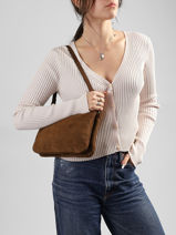 Sac Bandouli�re Vintage Nat et nin Marron vintage BILLY-vue-porte